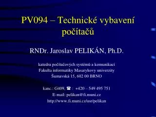 pv094 technick vybaven po ta