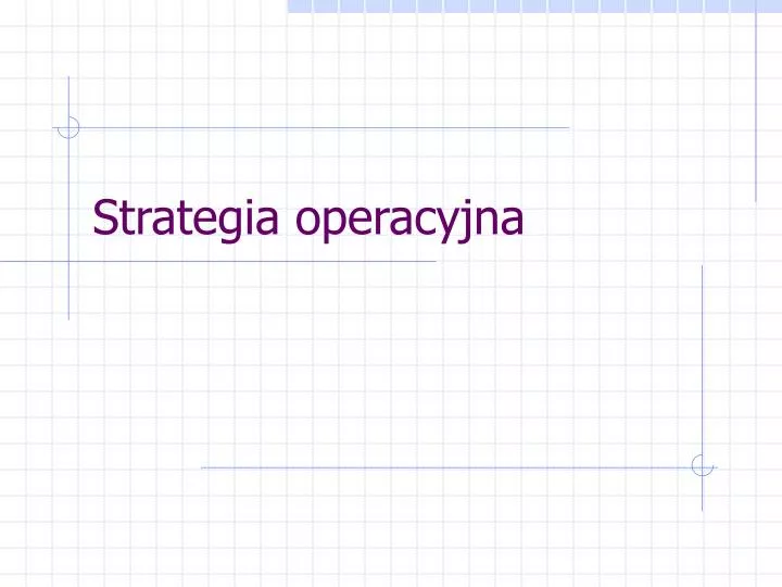 strategia operacyjna