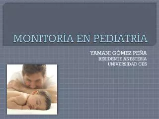 monitor a en pediatr a