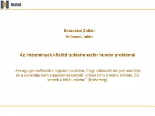 Baracskai Zoltán Velencei Jolán