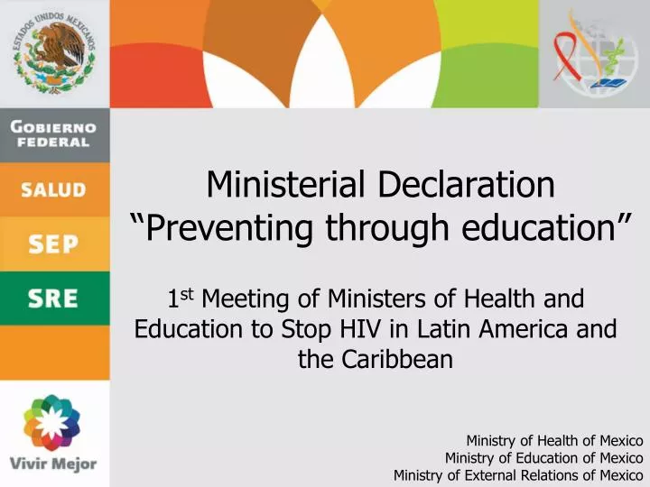 ministerial declaration preventing through education