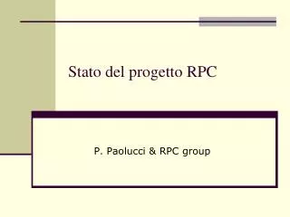 stato del progetto rpc