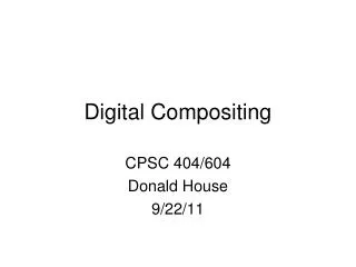 Digital Compositing