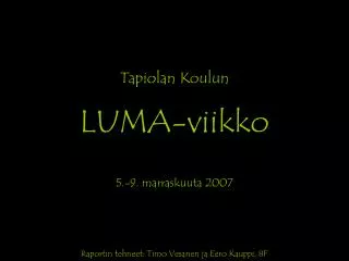 LUMA-viikko