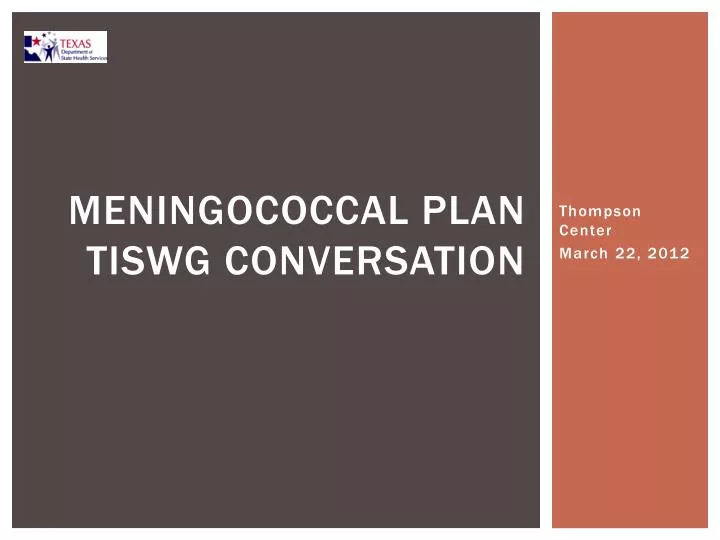 meningococcal plan tiswg conversation