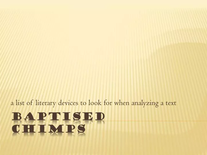 a list of literary devices to look for when analyzing a text