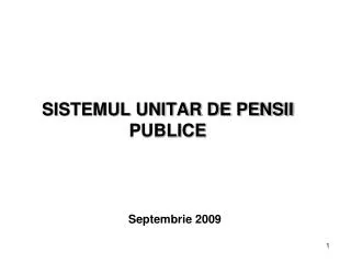 sistemul unitar de pensii publice