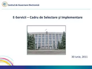 e servicii cadru de selectare i implementare