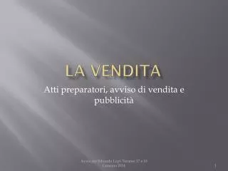 la vendita