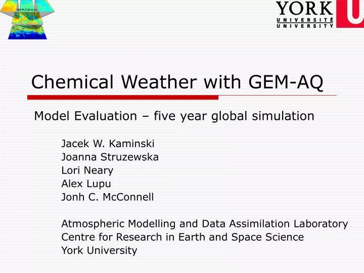 chemical weather with gem aq