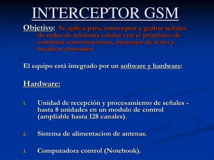 interceptor gsm