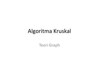 algoritma k ruskal