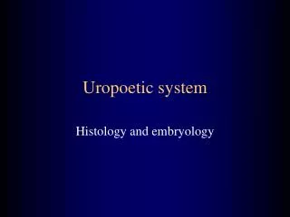 Uropoetic system
