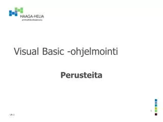 visual basic ohjelmointi