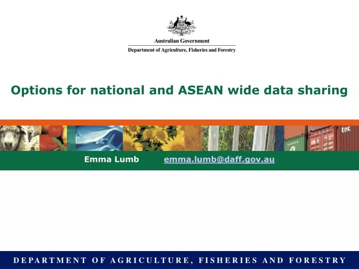 options for national and asean wide data sharing