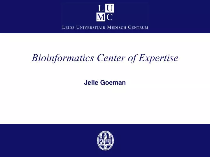 bioinformatics center of expertise
