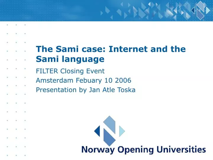 the sami case internet and the sami language