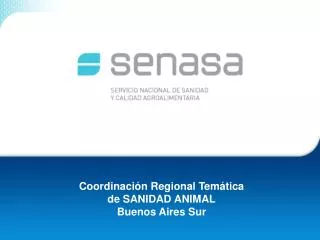 Coordinación Regional Temática de SANIDAD ANIMAL Buenos Aires Sur