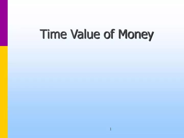 time value of money