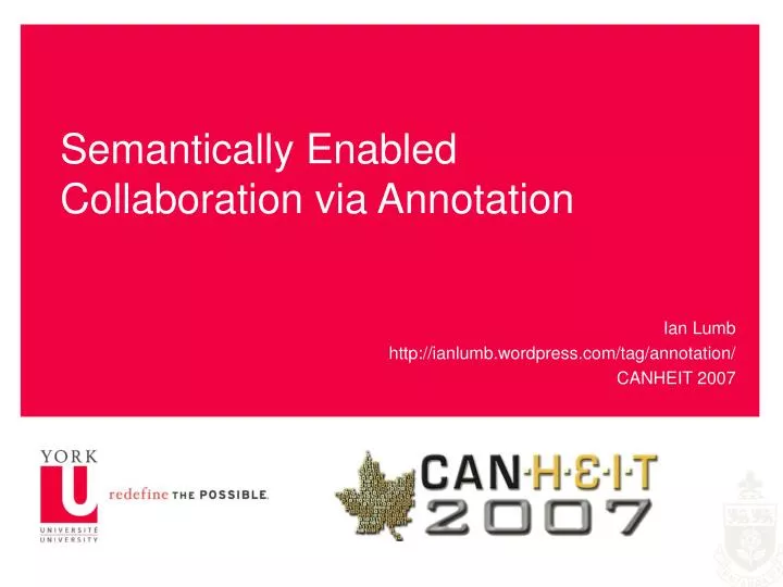 semantically enabled collaboration via annotation