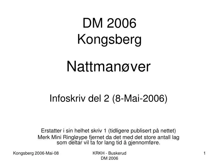 dm 2006 kongsberg
