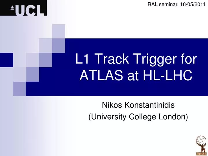 l1 track trigger for atlas at hl lhc