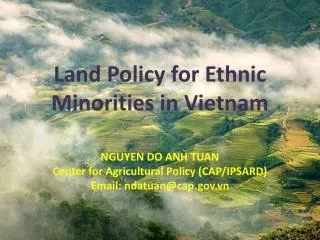 Land Policy for Ethnic Minorities in Vietnam