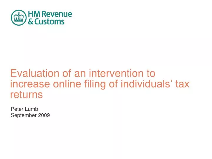evaluation of an intervention to increase online filing of individuals tax returns