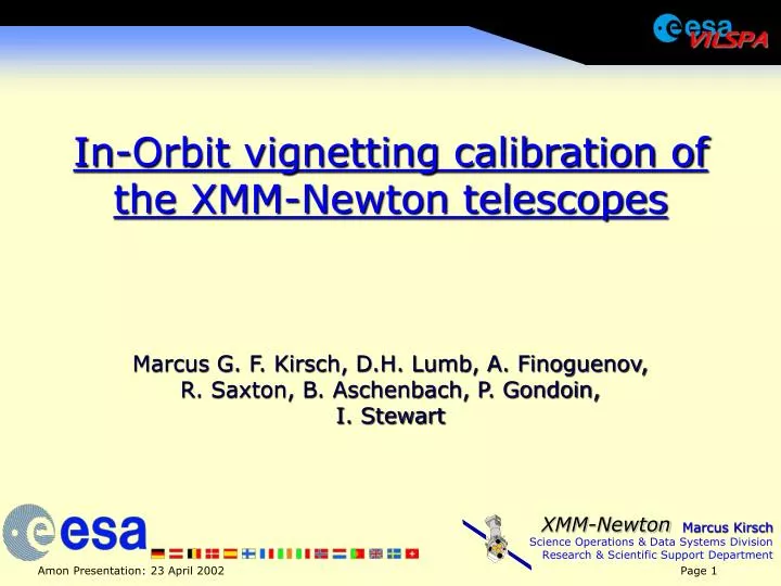 in orbit vignetting calibration of the xmm newton telescopes