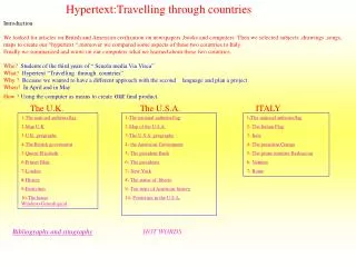Hypertext:Travelling through countries