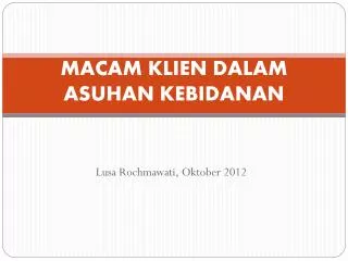 macam klien dalam asuhan kebidanan