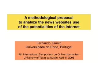 A methodological proposal to analyze the news websites use of the potentialities of the Internet