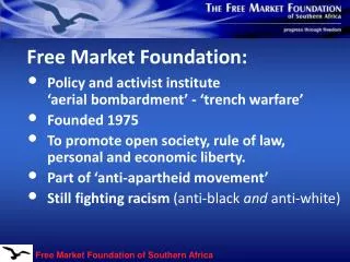 Free Market Foundation: