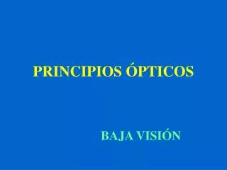 principios pticos