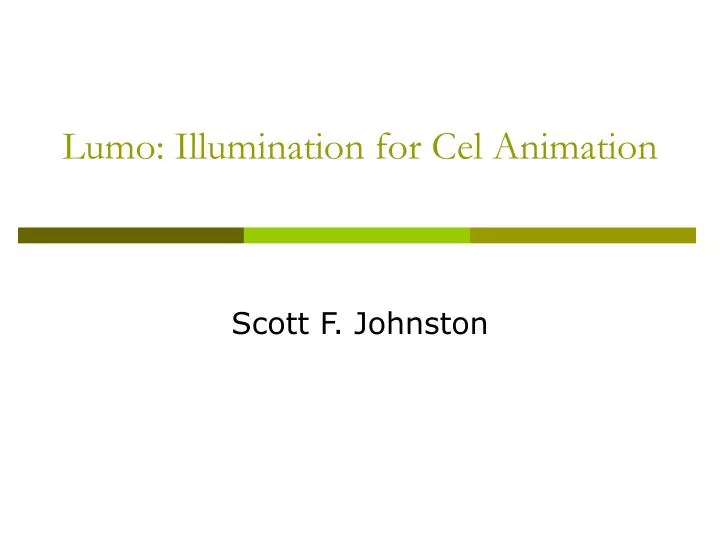 lumo illumination for cel animation
