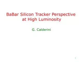 BaBar Silicon Tracker Perspective at High Luminosity
