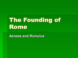 The Founding of Rome