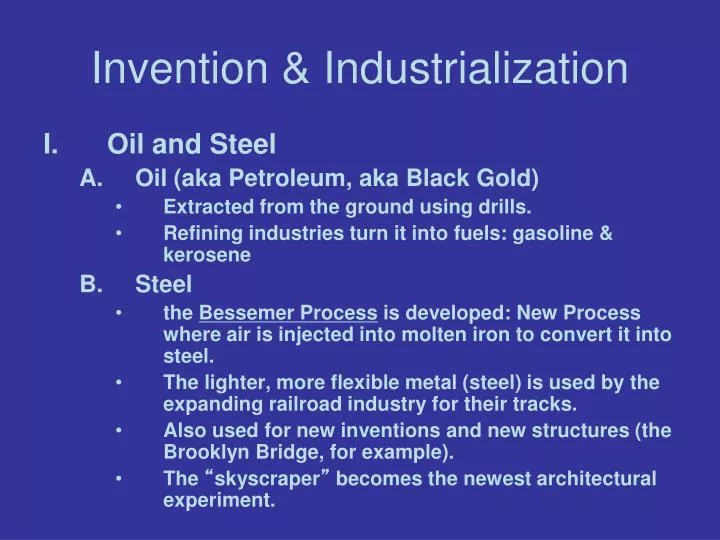 invention industrialization