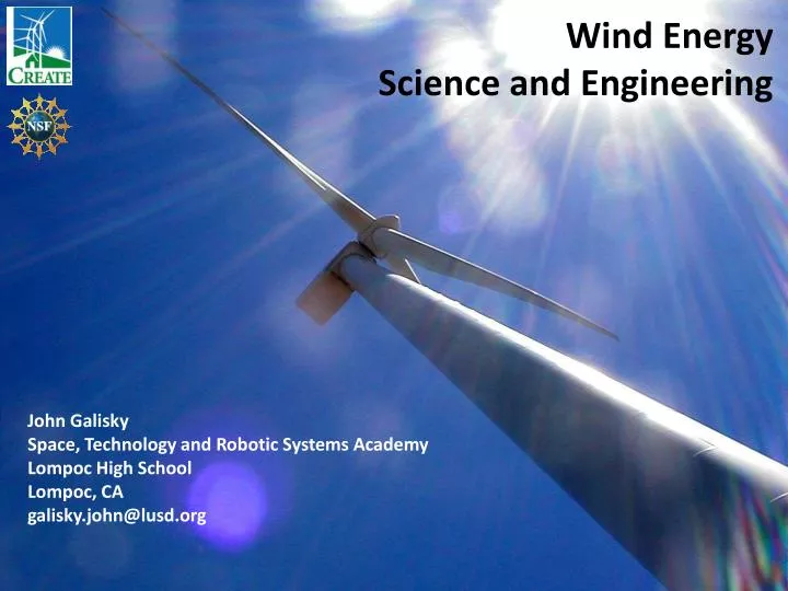 wind energy science and engineering