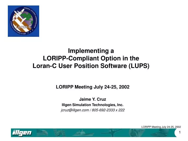 implementing a loripp compliant option in the loran c user position software lups