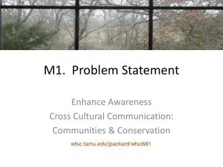 M1. Problem Statement