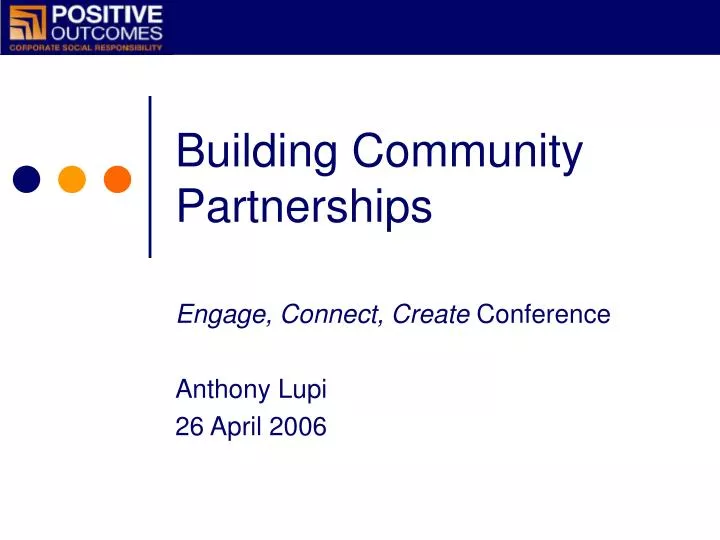building community partnerships