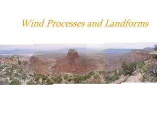 Wind Processes and Landforms