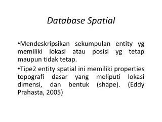 database spatial