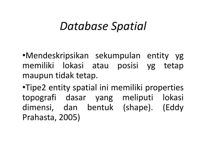 database spatial