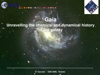Gaia Unravelling the chemical and dynamical history of our galaxy