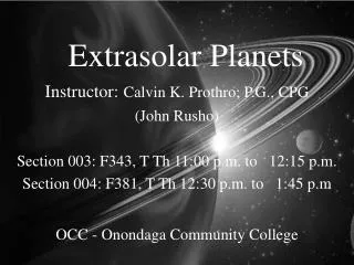 Extrasolar Planets