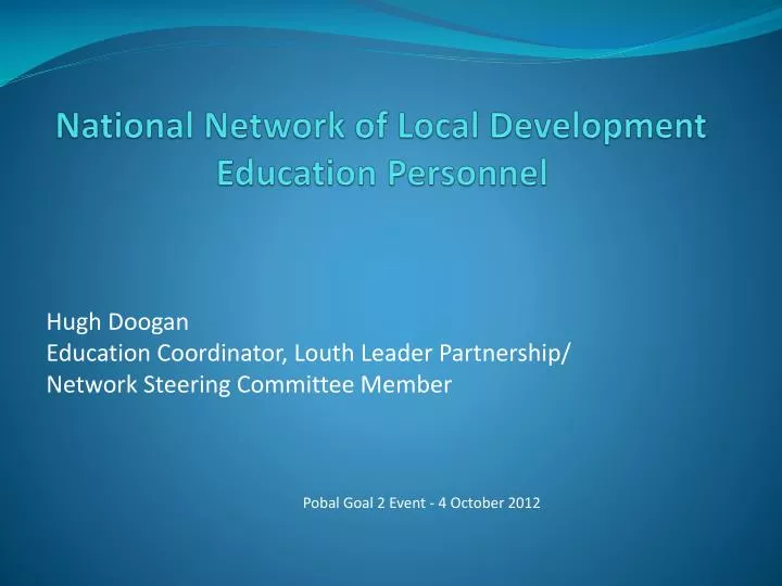 national network of local development education personnel