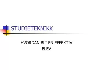 studieteknikk