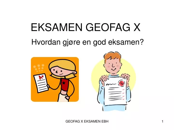 eksamen geofag x